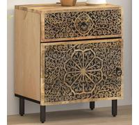 vidaXL Comodino 50x33x60 cm in Legno Massello di Mango