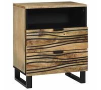 vidaXL Comodino - 50x33x60 cm, in legno massello di mango