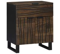 vidaXL Comodino - 50x33x60 cm, in Legno Massello di Mango