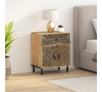 vidaXL Comodino 50x33x60 cm in Legno Massello di Mango
