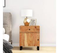 vidaXL Comodino 50x33x60 cm Legno Massello Acacia e Legno Multistrato