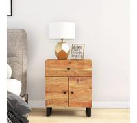 vidaXL Comodino 50x33x60 cm Legno Massello Acacia e Legno Multistrato