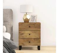vidaXL Comodino 50x33x62cm Legno Massello di Mango e Legno Multistrato