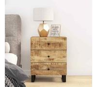 vidaXL Comodino 50x33x62cm Legno Massello di Mango e Legno Multistrato