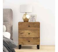 vidaXL Comodino 50x33x62cm Legno Massello di Mango e Legno Multistrato