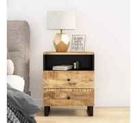 vidaXL Comodino 50x33x62cm Legno Massello di Mango e Legno Multistrato