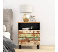 vidaXL Comodino 50x33x62cm Legno Massello Recupero e Legno Multistrato