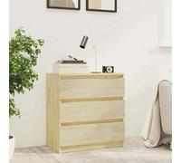 vidaXL Comodino 60x36x64 cm in Legno Massello di Pino