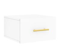 vidaXL Comodino a Muro Bianco 35x35x20 cm, Comodino, Mobile per Camera da Letto, Supporto per Telefono, comodini, Comodino sospeso, tavolino