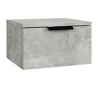 vidaXL Comodino a Muro Grigio Cemento 34x30x20 cm
