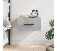 vidaXL Comodino a Muro Grigio Cemento 35x35x20 cm