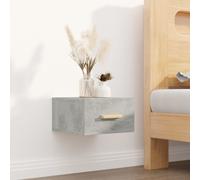 vidaXL Comodino a Muro Grigio Cemento 35x35x20 cm