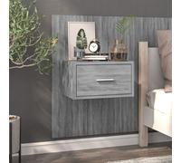 vidaXL Comodino a Muro Grigio Sonoma
