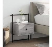 VidaXL Comodino a Muro Grigio Sonoma 35x30x51 cm Legno Multistrato