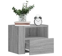 vidaXL Comodino a Muro Grigio Sonoma 45x30x35 cm
