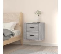 vidaXL Comodino a Muro Grigio Sonoma 50x36x47 cm