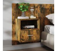 vidaXL Comodino a Muro Rovere Fumo