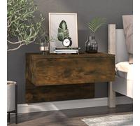 vidaXL Comodino a Muro Rovere Fumo