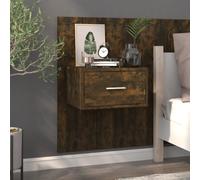 vidaXL Comodino a Muro Rovere Fumo