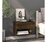 vidaXL Comodino a Muro Rovere Fumo