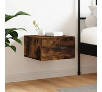 vidaXL Comodino a Muro Rovere Fumo 35x35x20 cm