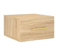 vidaXL Comodino a Muro Rovere Sonoma 35x35x20 cm