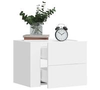 vidaXL Comodino a Parete Bianco 45x30x35 cm
