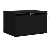 vidaXL Comodino a Parete con Luci LED Nero