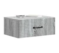 vidaXL Comodino a parete grigio Sonoma 49 x 34,5 x 20 cm, camera da letto, comodini rettangolari moderni, molte soluzioni di stoccaggio, mobili da letto compatti, necessità minimaliste per la casa