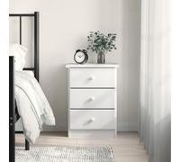 vidaXL Comodino ALTA Bianco 41x35x55,5 cm in Legno Massello di Pino