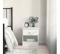 vidaXL Comodino ALTA Bianco 43x35x40,5 cm in Legno Massello di Pino
