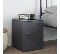 vidaXL Comodino Antracite 34,5x39x44 cm in Acciaio, armadietto, mobile per camera da letto, supporto per telefono, mobiletto, armadietto notte