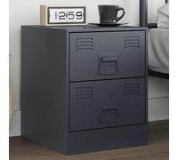 vidaXL Comodino Antracite 34,5x39x44 cm in Acciaio