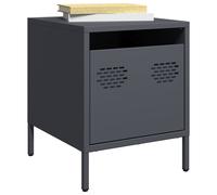 vidaXL Comodino Antracite 35x39x43,5 cm in Acciaio