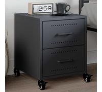 vidaXL Comodino Antracite 36x39x43,5 cm in Acciaio