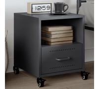 vidaXL Comodino Antracite 36x39x43,5 cm in Acciaio