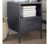 vidaXL Comodino Antracite 36x39x50,5 cm in Acciaio