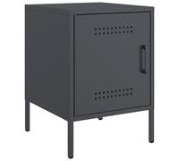 vidaXL Comodino Antracite 36x39x50,5 cm in Acciaio, mobiletto, Mobile Camera da Letto, Comodino in Metallo, tavolino da Letto