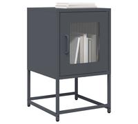 vidaXL Comodino Antracite 36x39x60,5 cm in Acciaio Laminato a Freddo
