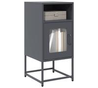 vidaXL Comodino Antracite 36x39x78 cm in Acciaio Laminato a Freddo