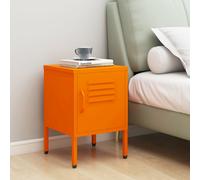 vidaXL Comodino Arancione 35x35x51 cm in Acciaio