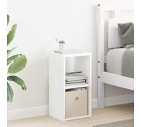 vidaXL Comodino Bianco 25,5 x 22 x 49,5 cm Legno multistrato