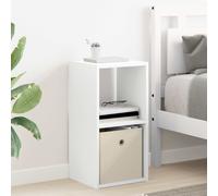 vidaXL Comodino con cassetto bianco 30,5 x 27 x 59,5 cm in legno lavorato, comodino rettangolare, design moderno, materiale resistente, spazio sufficiente per tutti i tuoi oggetti e decorazioni