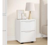 vidaXL Comodino Bianco 30,5 x 30 x 43 cm Legno ingegnerizzato