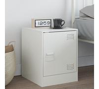 VIDAXL - Comodino Bianco 34,5x39x44 cm in Acciaio - SPEDIZIONE GRATUITA