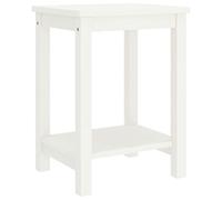 vidaXL Comodino Bianco 35x30x47 cm in Legno Massello di Pino