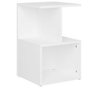 vidaXL Comodino Bianco 35x35x55 cm in Legno Multistrato