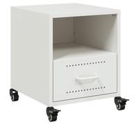 VIDAXL - Comodino Bianco 36x39x43,5 cm in Acciaio - SPEDIZIONE GRATUITA
