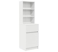 vidaXL - Comodino Bianco 39x35x125 cm in Legno Multistrato