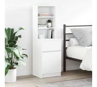 vidaXL - Comodino Bianco 39x35x125 cm in Legno Multistrato